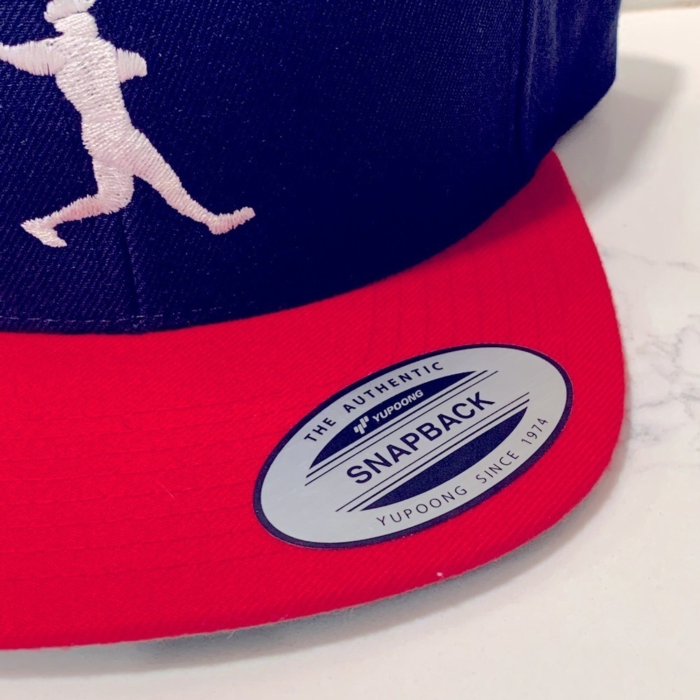 Aaron Judge Swing Logo Snapback Hat Navy/Red - Picture 4 of 5